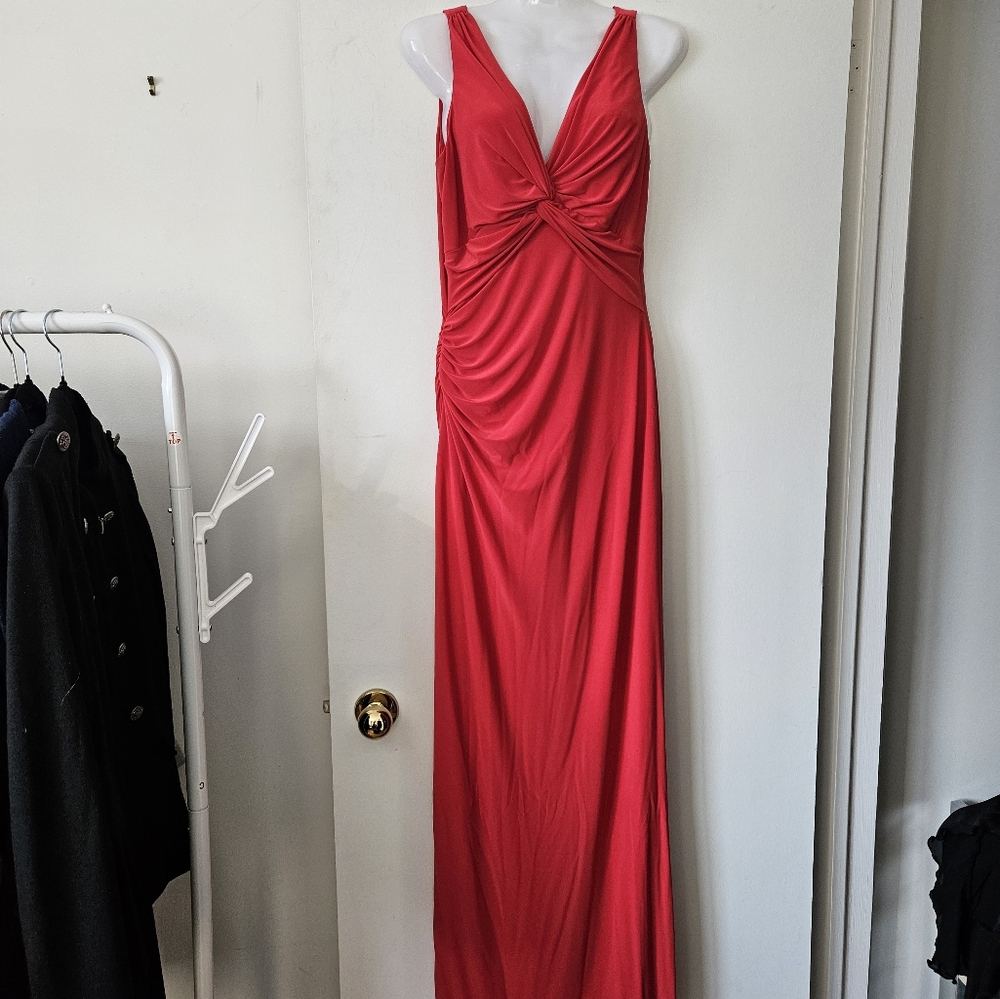 Ralph Lauren Scarlet Evening Gown